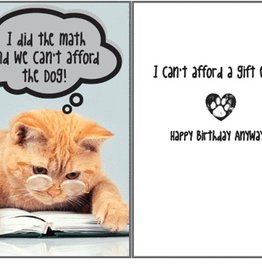 Dog Speak Dog Speak Card - Birthday - We Can't Afford The Dog