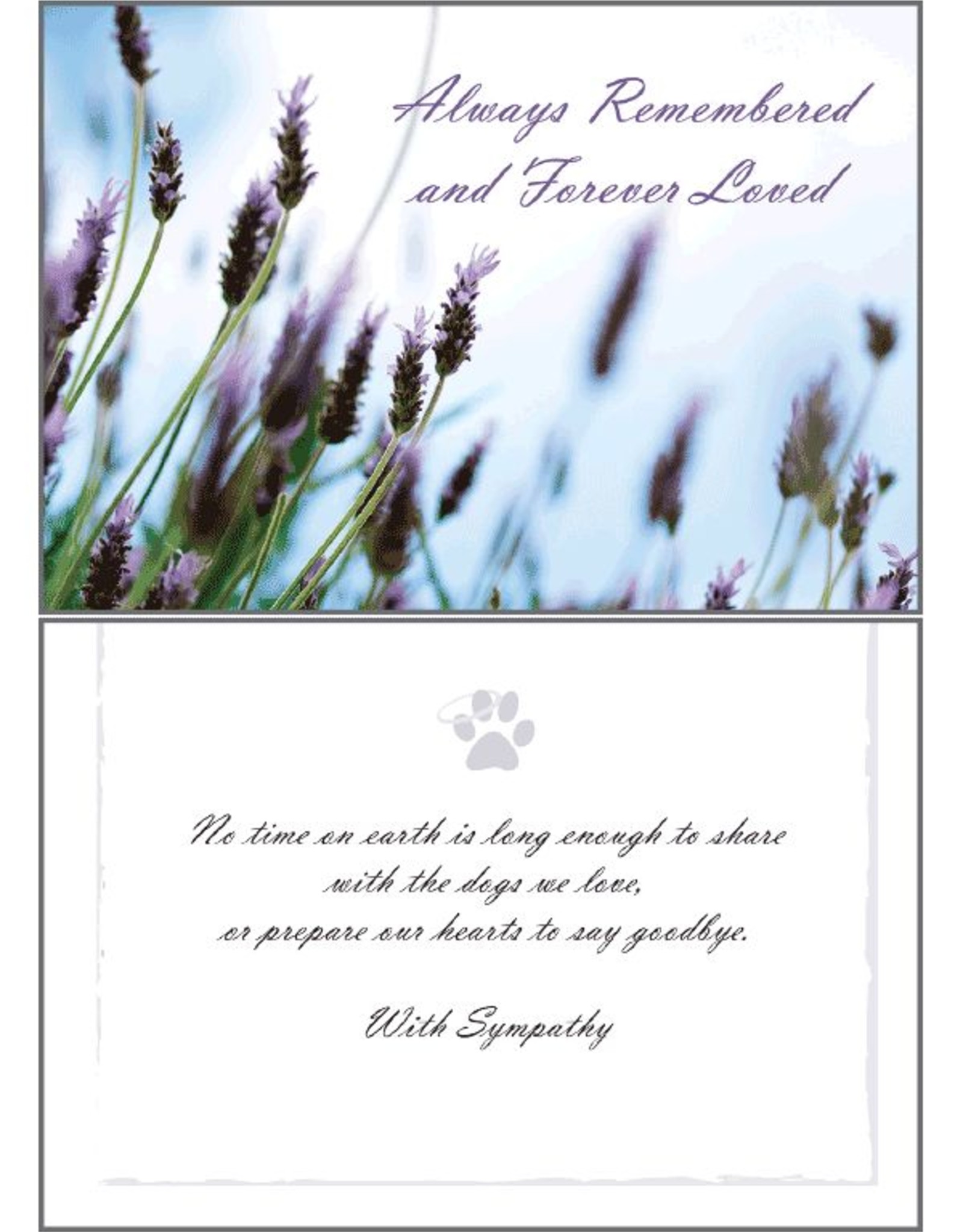 Dog Speak Dog Speak Card - Sympathy - Always Remembered