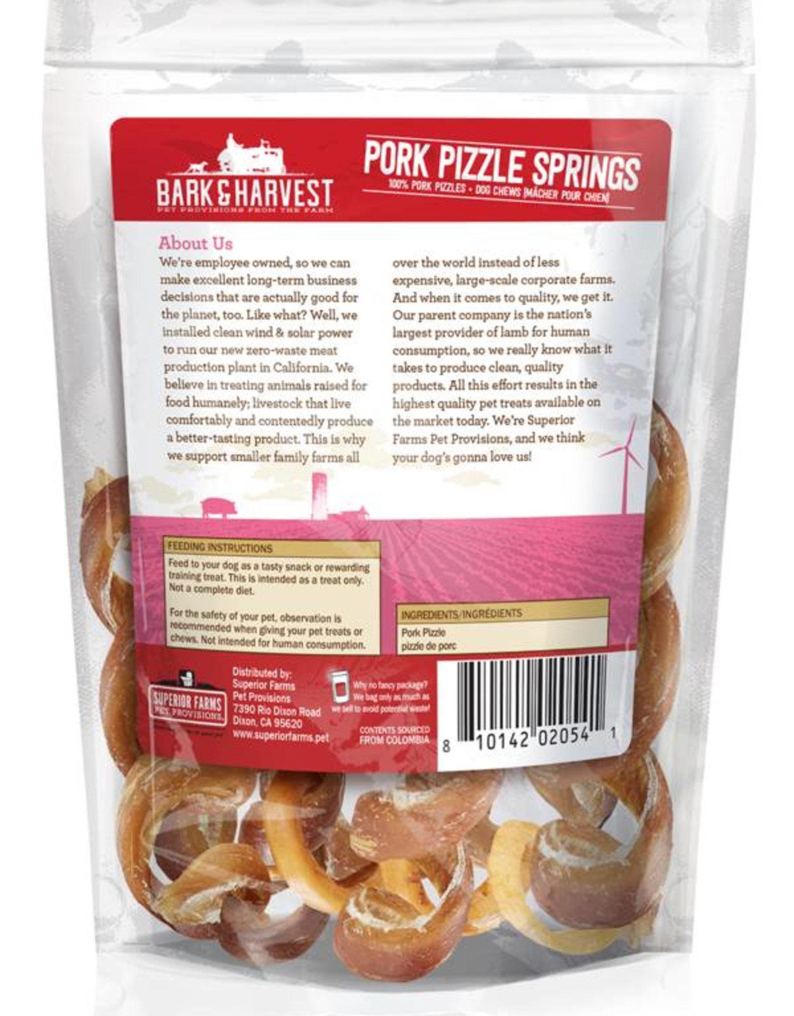 Bark & Harvest Bark & Harvest Pork Pizzle Spring 5ct