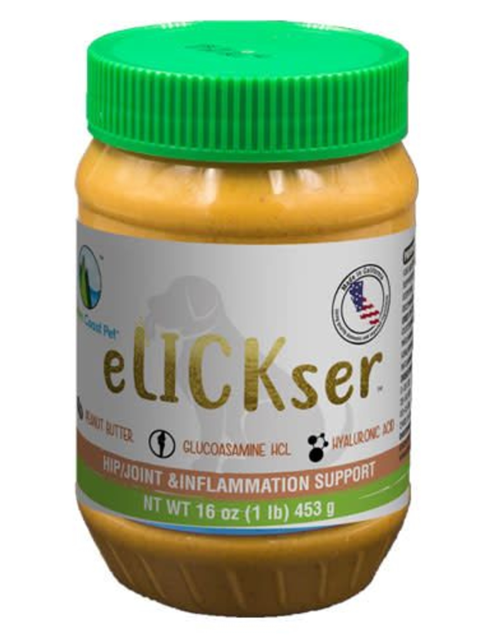 Green Coast Pet Green Coast Pet eLICKSer Hip/Joint Peanut Butter 16oz