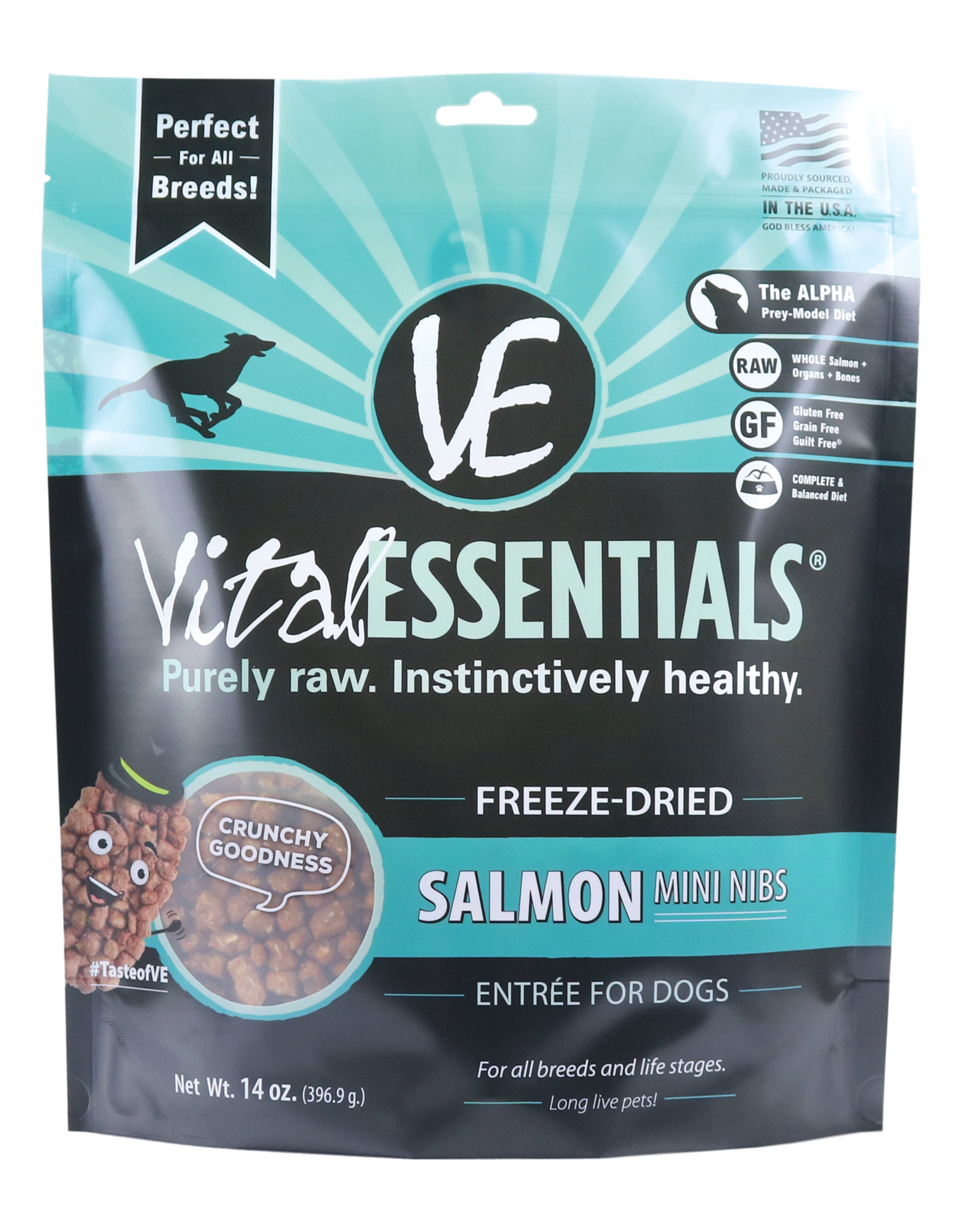 Vital Essentials Vital Essentials Dog Freeze-Dried Salmon Mini Nibs 14oz
