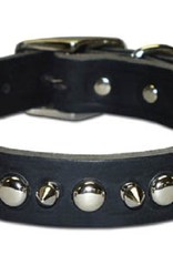 Leather Brothers Leather Brothers Spiked & Studded Latigo Collar - Black