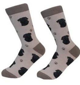 Pug Black Socks