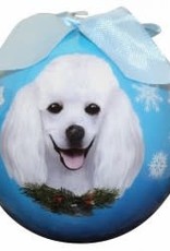 Poodle, White Ornament