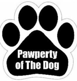 Car Magnet: Pawperty of the Dog