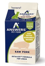 Answers Answers Detailed Pork Formula for Dogs