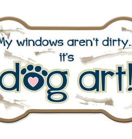 Dog Speak Car Magnet: My windows aren't dirty...it's dog art!