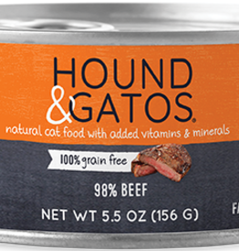 Hound & Gatos Hound & Gatos 98% Beef Recipe Cat