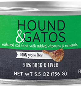 Hound & Gatos Hound & Gatos 98% Duck & Liver Recipe Cat