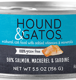 Hound & Gatos Hound & Gatos 98% Salmon, Mackerel & Sardine Recipe Cat