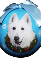 German Shepherd White Ornament