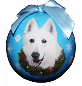 German Shepherd White Ornament