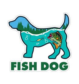 Dog Speak 3" Decal Fish Dog