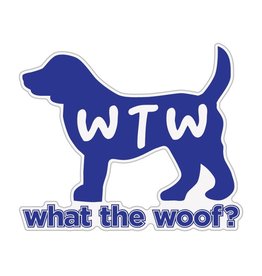 Dog Speak 3" Decal WTW What The Woof?