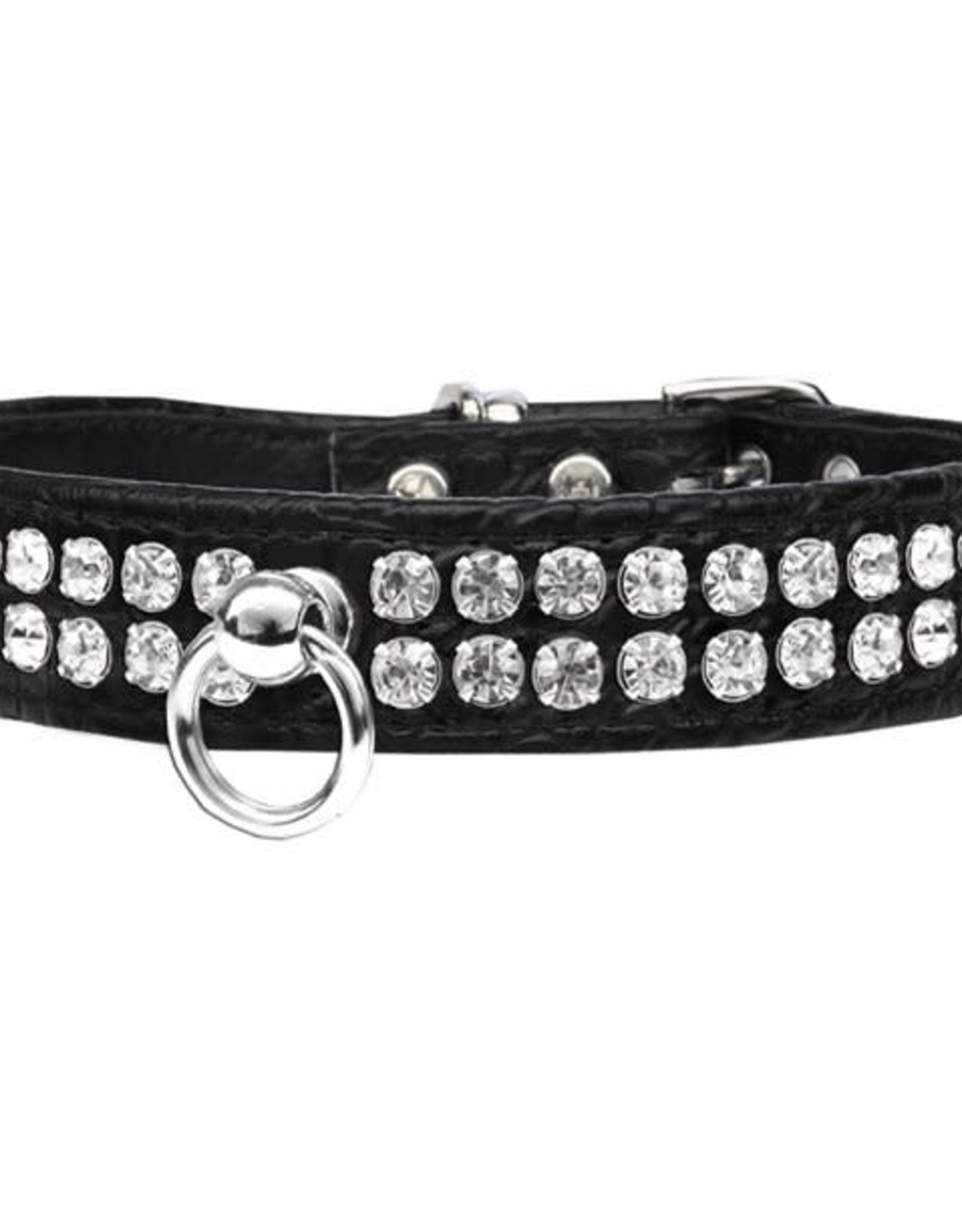 Large Designer Faux Croc  Beverly Style Dog Collar