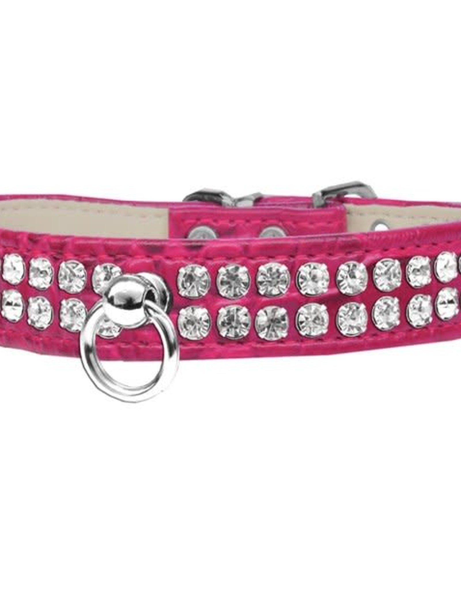 Large Designer Faux Croc  Beverly Style Dog Collar