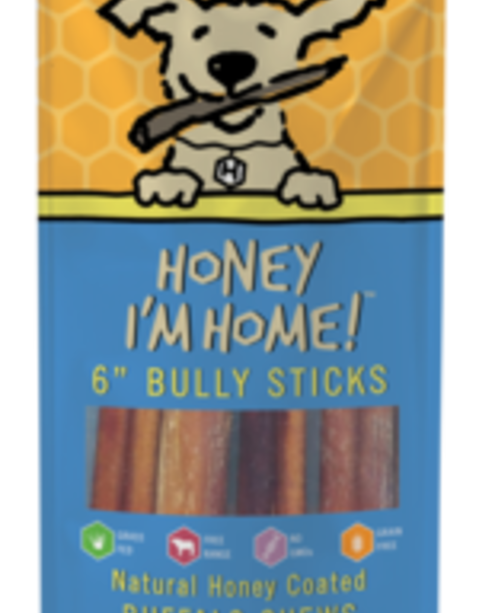 Honey I'm Home Honey I'm Home Buffalo Bully Stick 6" - 5pk