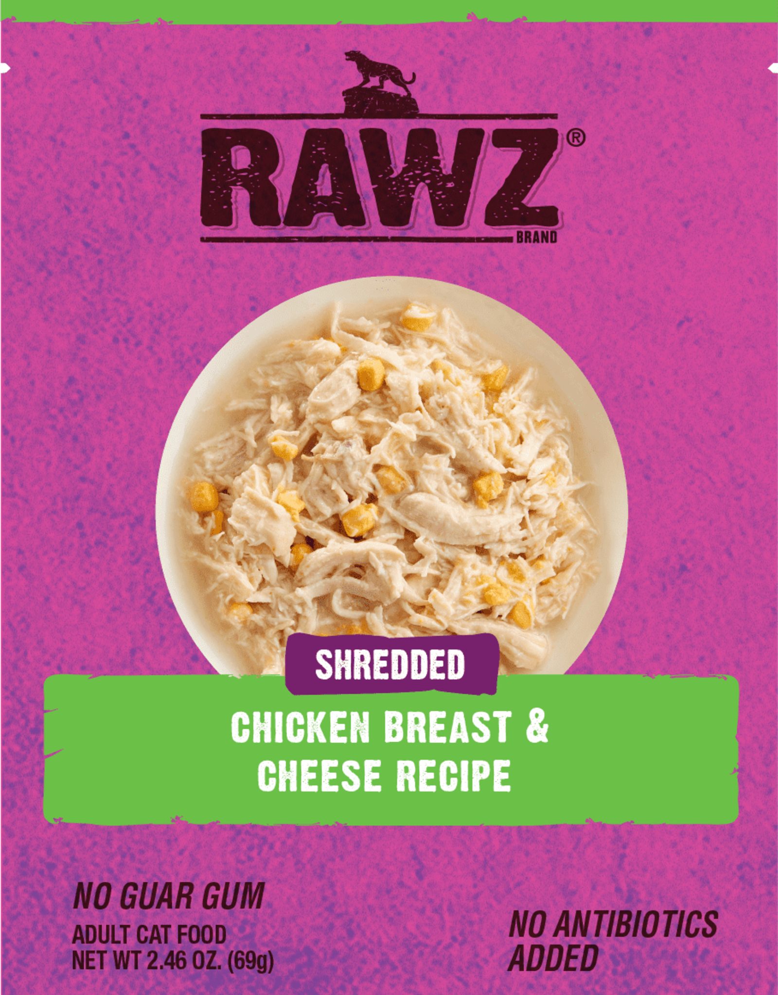 Rawz Rawz Cat Shredded Chicken & Cheese 2.46oz Pouch