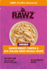 Rawz Rawz Cat Shredded Chicken, Pumpkin, & Green Lipped Mussel 2.46oz Pouch