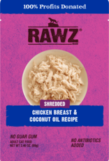 Rawz Rawz Cat Shredded Chicken & Coconut Oil 2.46oz Pouch