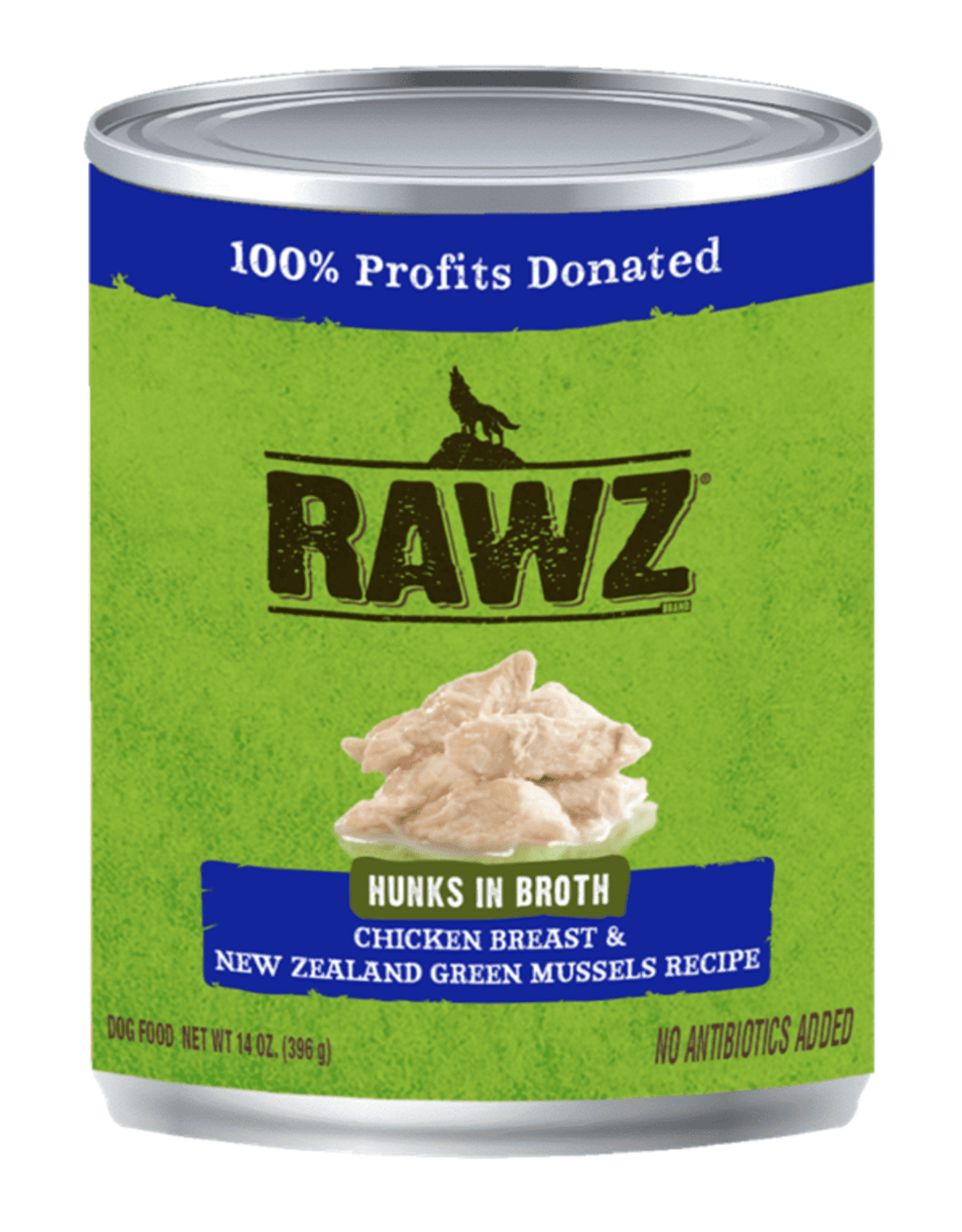 Rawz Rawz K9 Hunks in Broth Chicken & Green Lipped Mussel 14oz