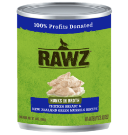 Rawz Rawz K9 Hunks in Broth Chicken & Green Lipped Mussel 14oz