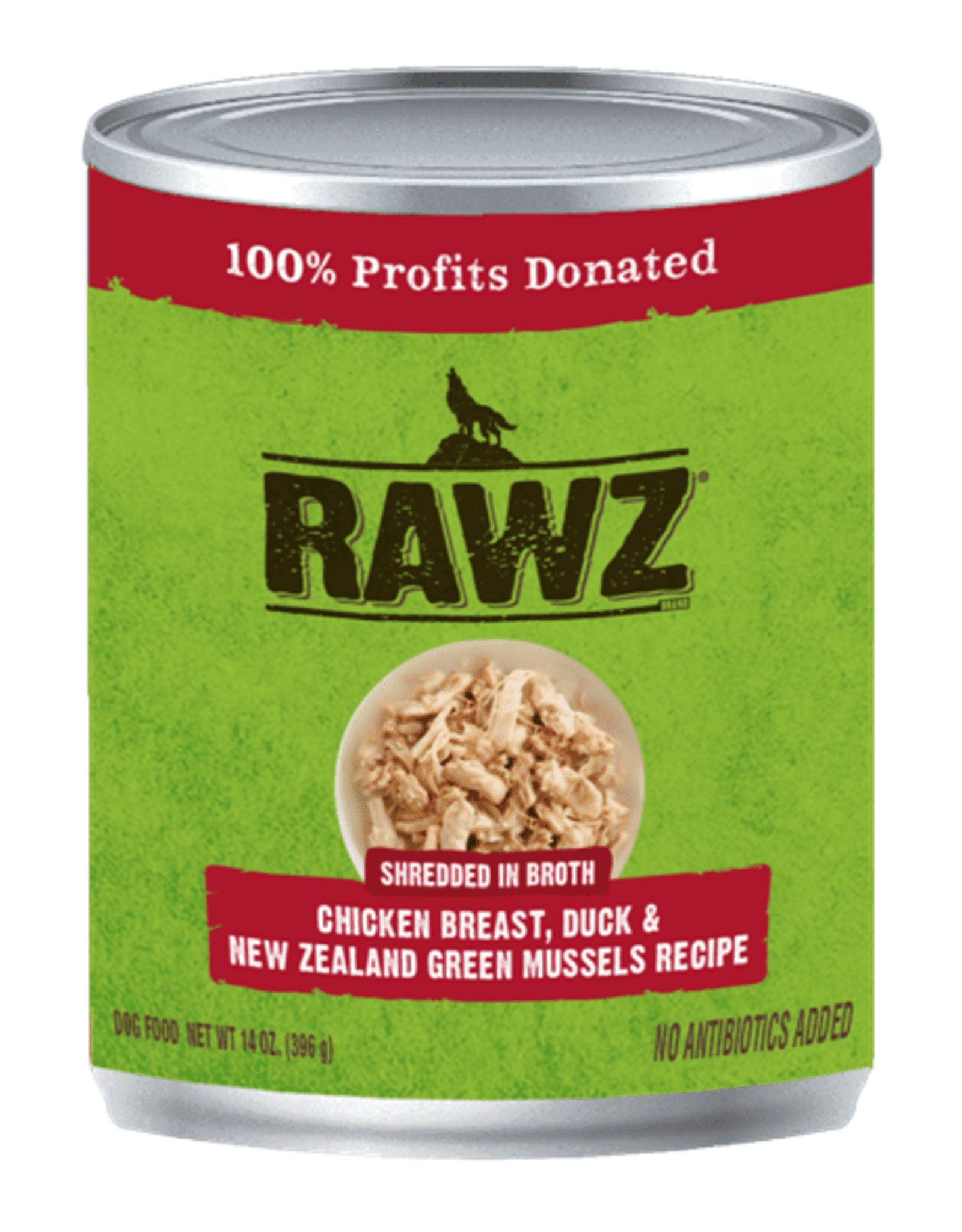 Rawz Rawz K9 Shredded Chicken, Duck, & Green Lipped Mussel 14oz