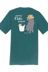Dog Is Good Dog Is Good Never Fish Alone T-Shirt Unisex