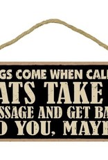 Rope Sign: Cats Take a Message
