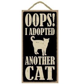 Rope Sign: Oops! I Adopted Another Cat