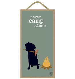 Rope Sign: Never Camp Alone