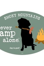 Dog Is Good Car Magnet: Never Camp Alone - Destination Boise, Idaho