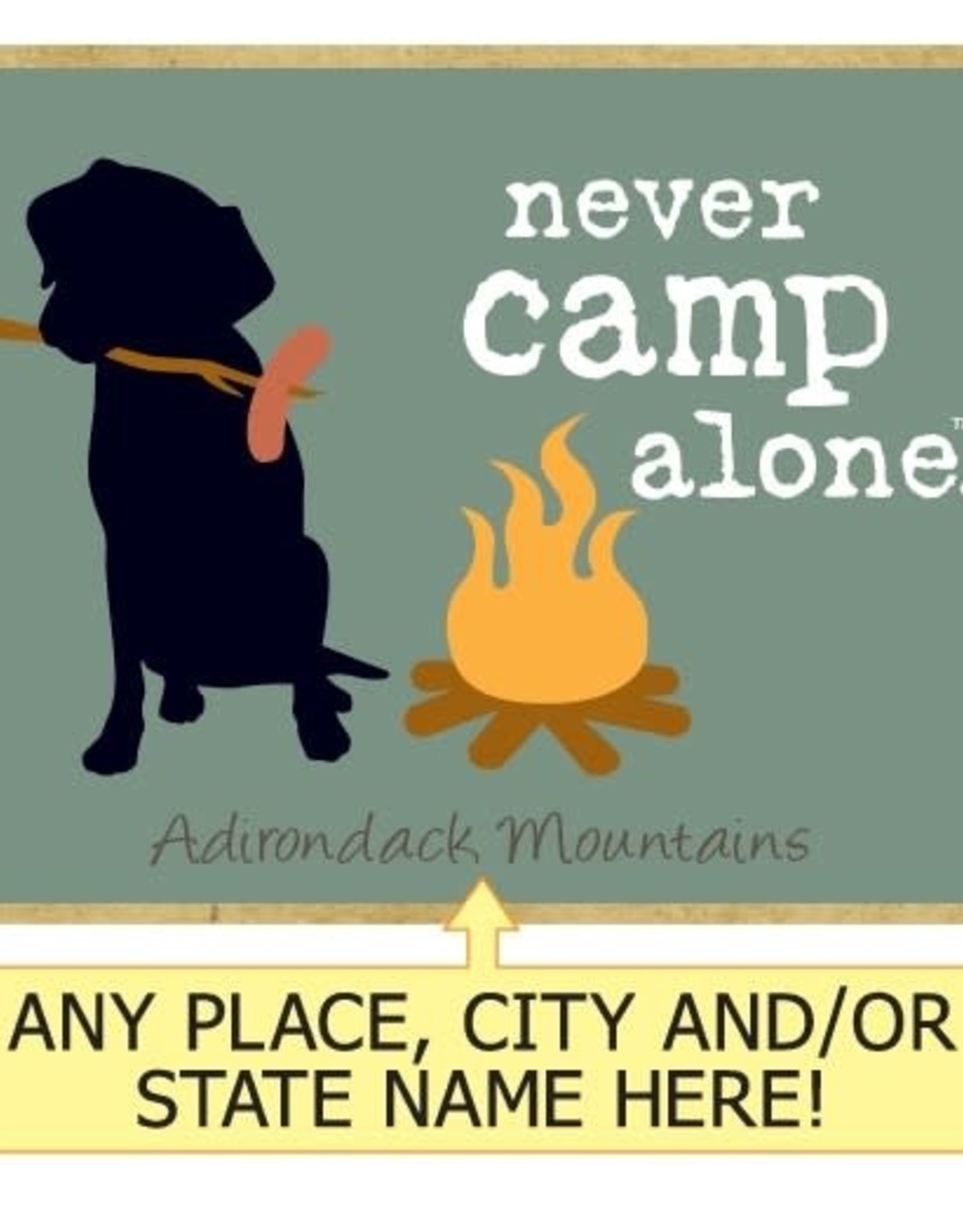 Dog Is Good Refrigerator Magnet - Never Camp Alone - Destination Boise, Idaho