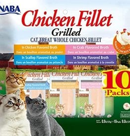 Inaba Ciao Cat Treats Inaba Ciao Grilled Fillets Chicken Variety Bag - 10ct