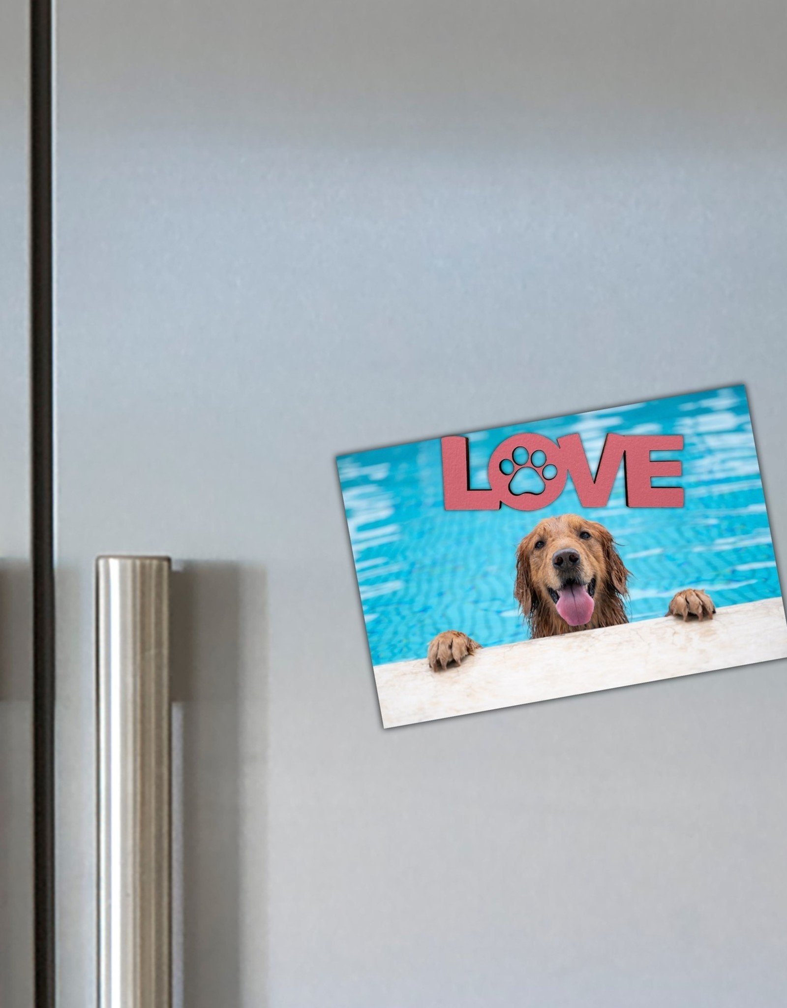 Dog Speak Dog Speak Wood Magnet - Love