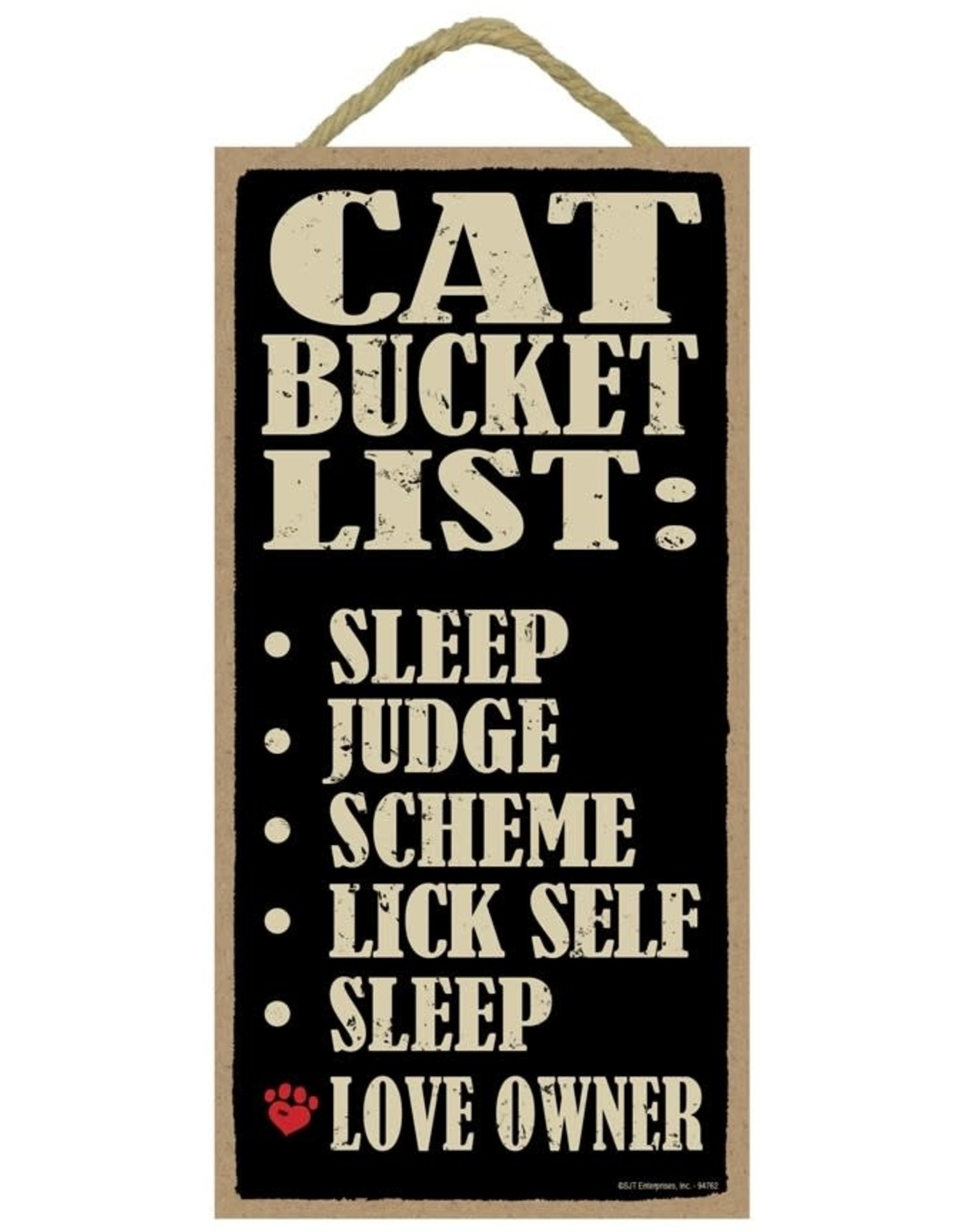 Rope Sign: Cat Bucket List