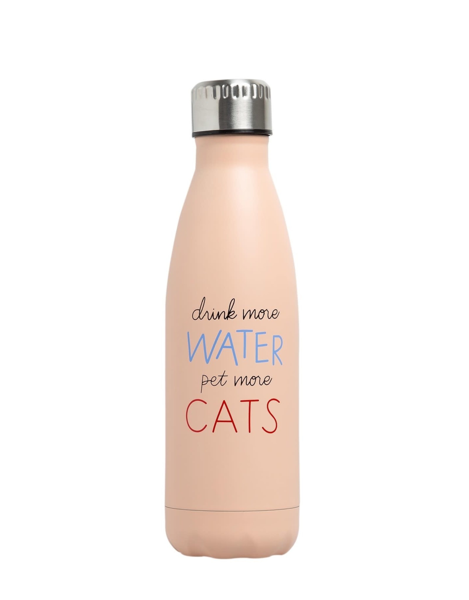 Drink More Water, Pet More Cats Water Bottle