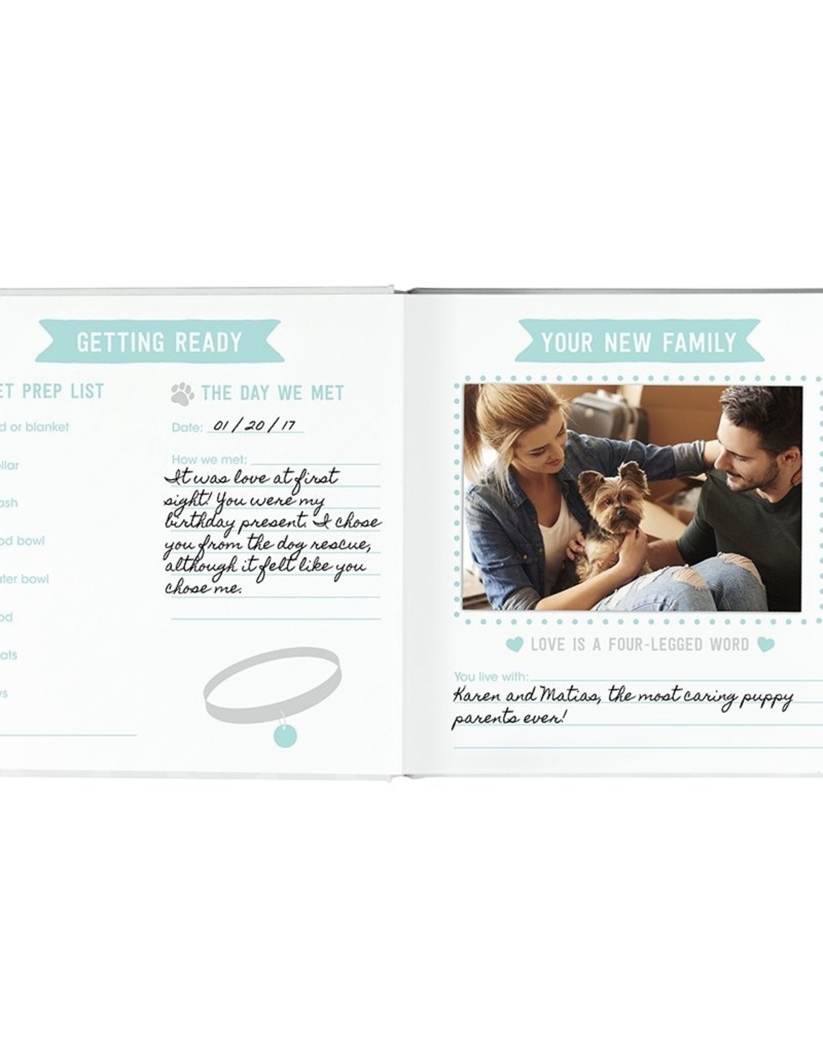 Pet Milestone Keepsake Book