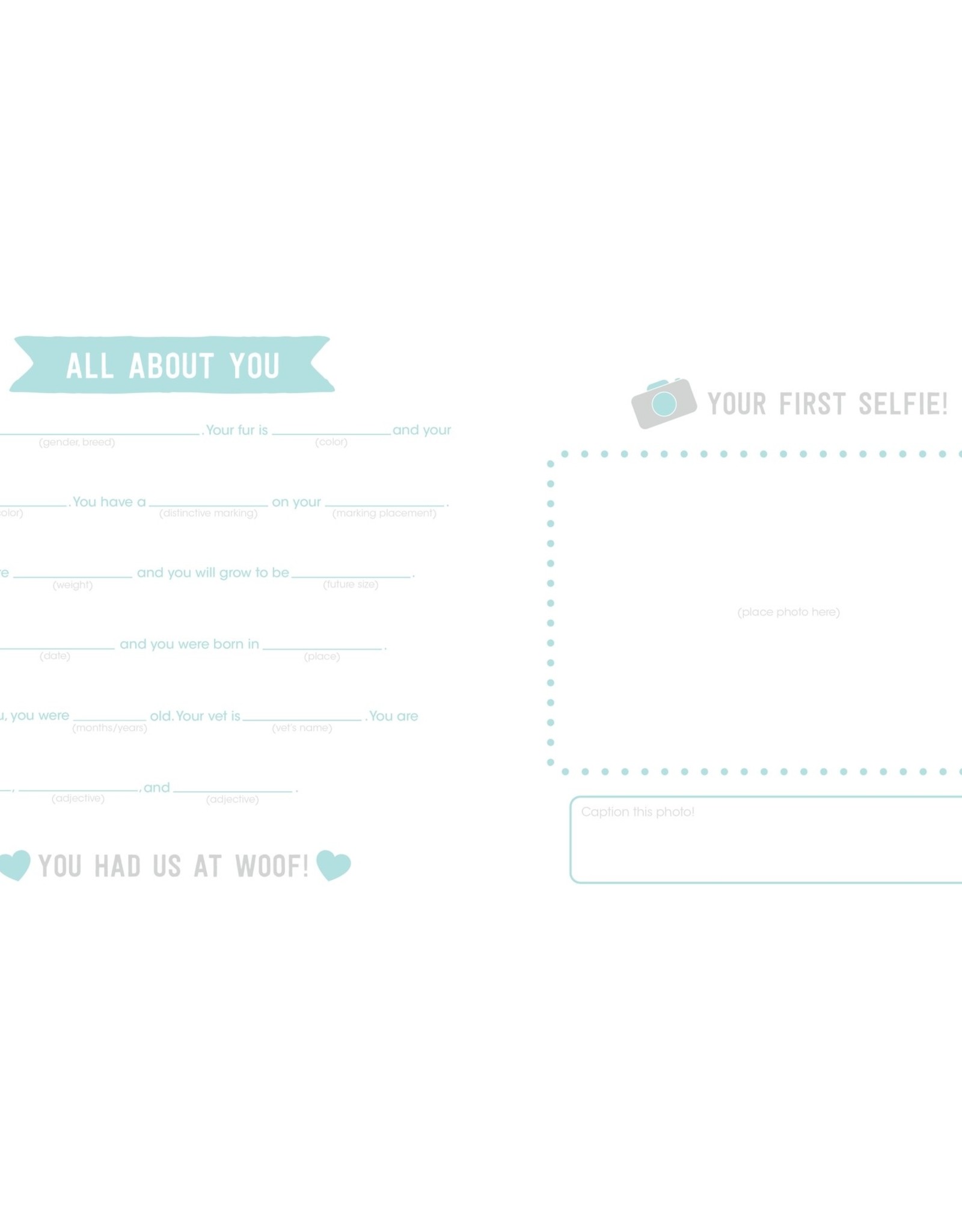 Pet Milestone Keepsake Book