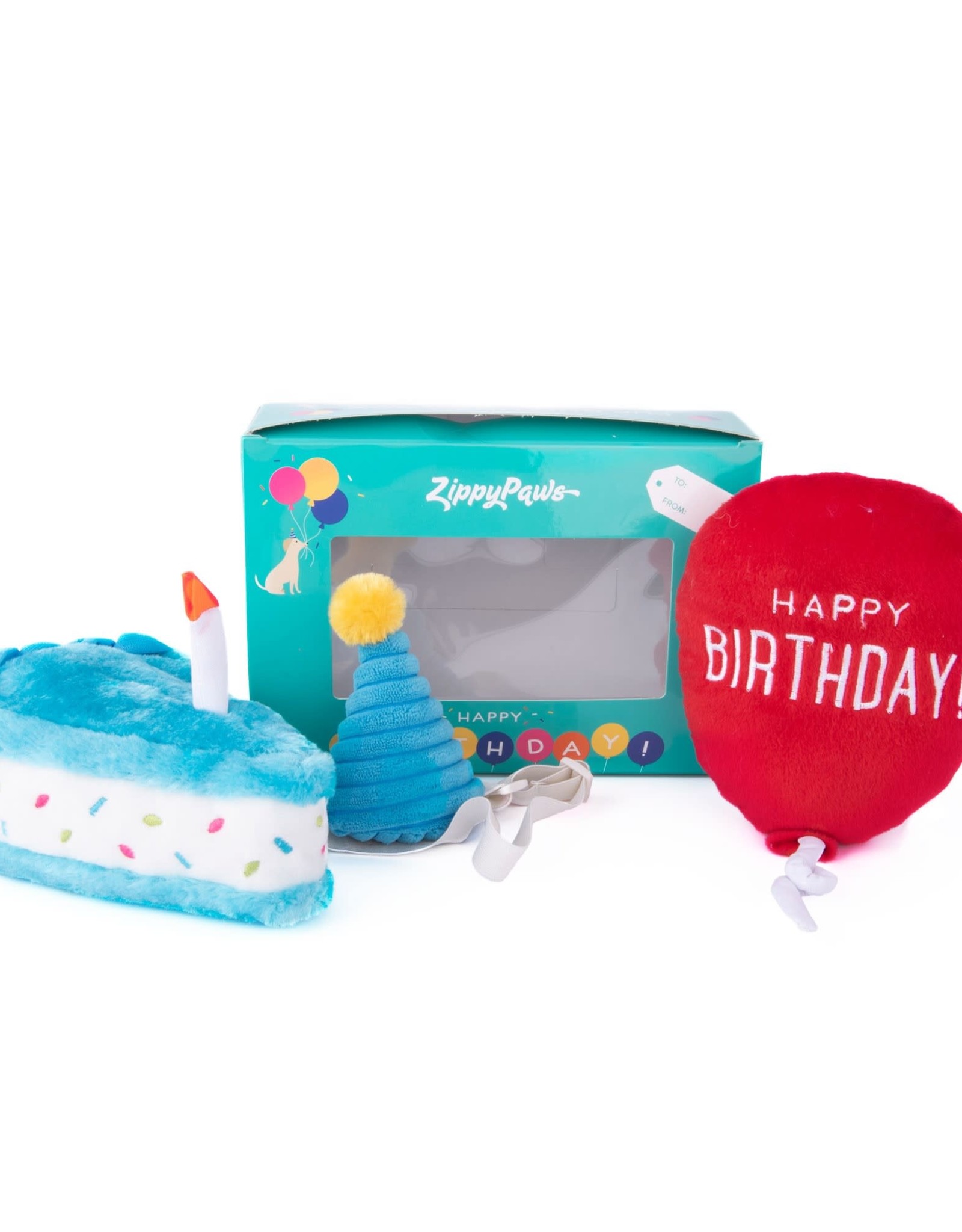 ZippyPaws ZippyPaws Birthday Box Blue