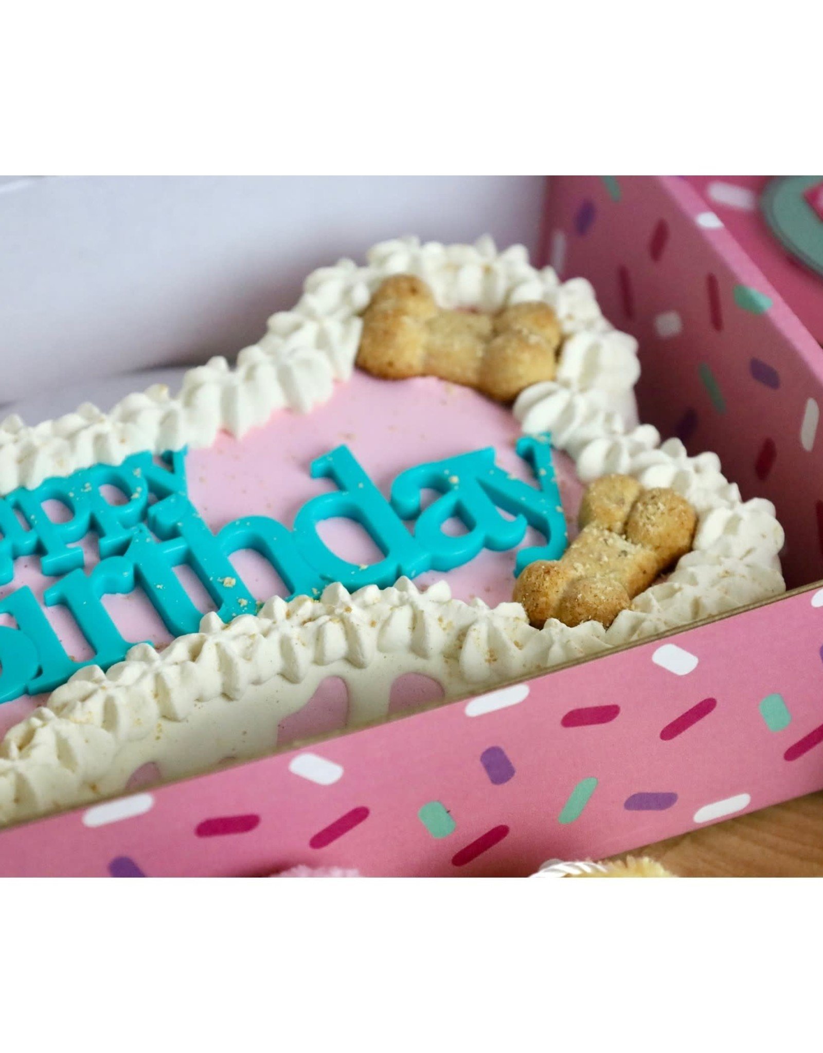 DEZICAKES Dog Birthday Cake- Bad to the Bone- Crunchy Bacon Cheddar Cookie  Cake | eBay