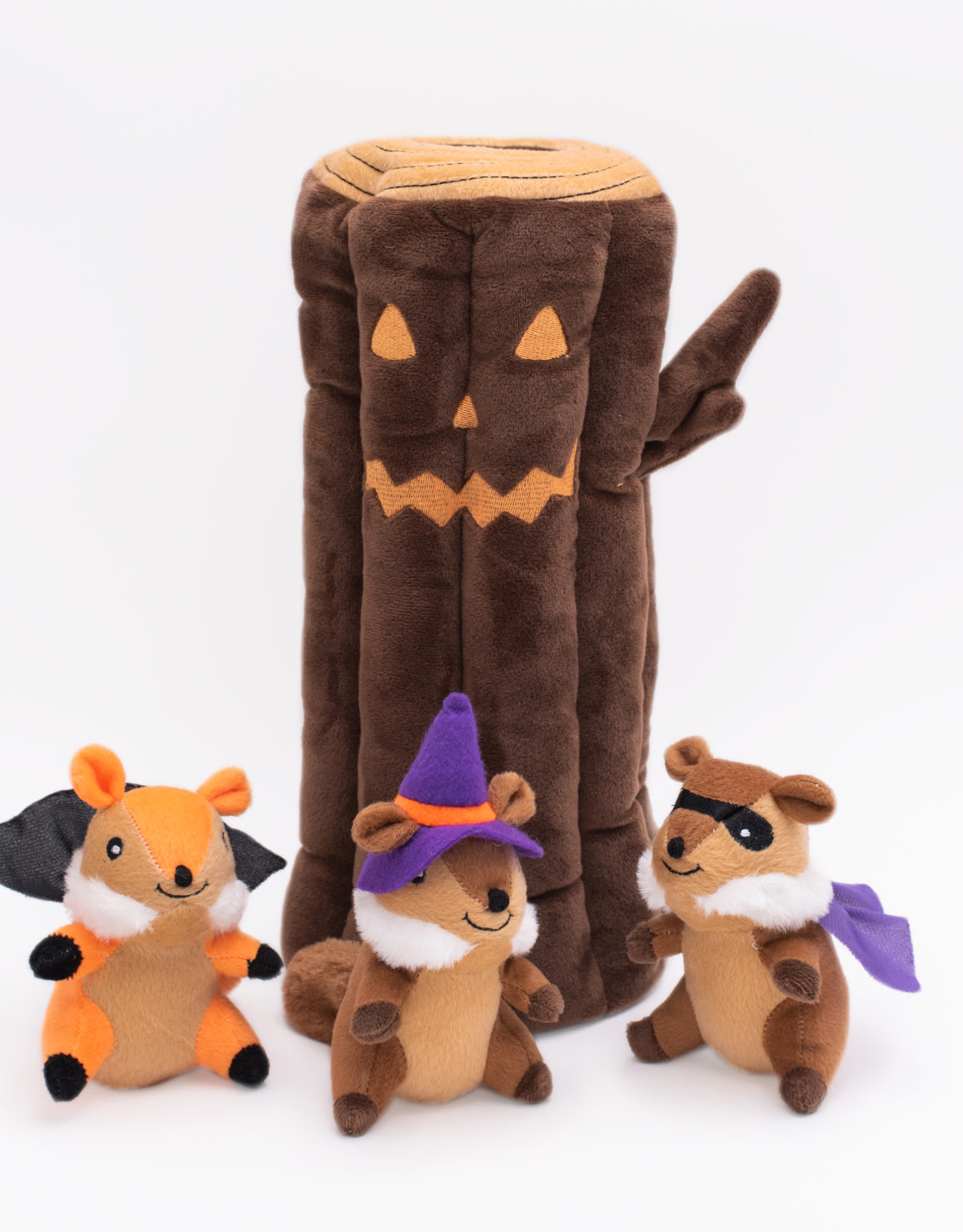 ZippyPaws ZippyPaws Halloween Burrow -Haunted Log with Chipmunks
