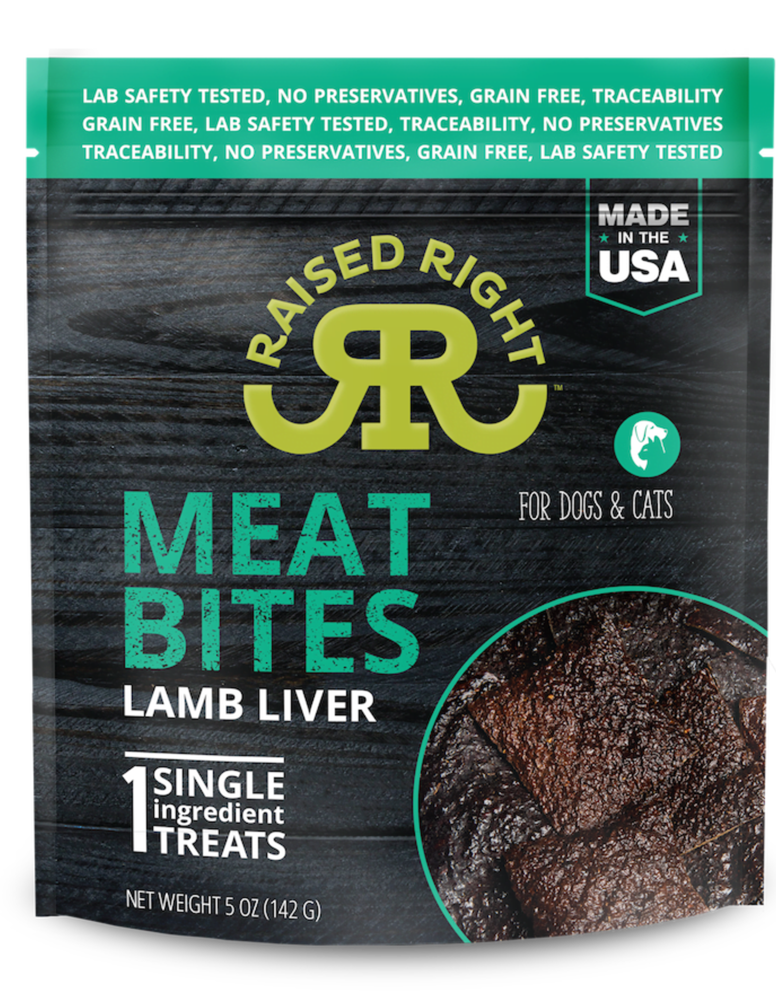 Raised Right Raised Right Lamb Liver Meat Bites 5oz