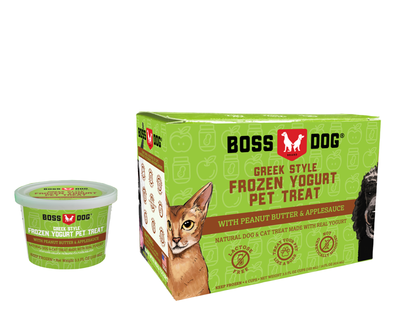 Boss Dog Frozen Yogurt Peanut Butter & Applesauce - Molly's Healthy Pet ...