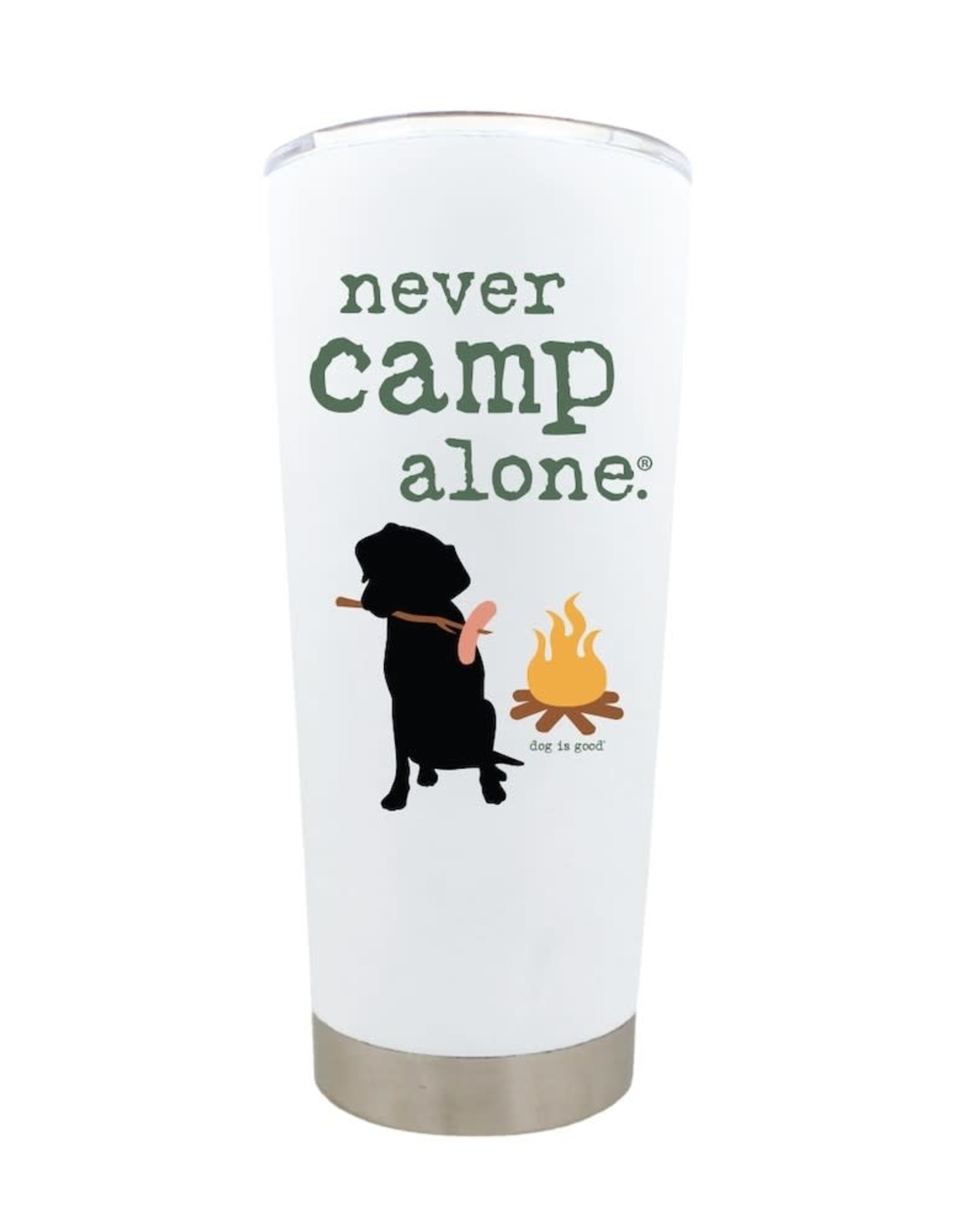 Never Camp Alone Stainless Tumbler