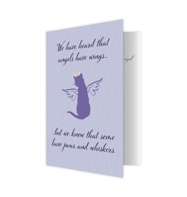 Dog Speak Dog Speak Card - Sympathy Cat- We Have Heard that Angels have wings