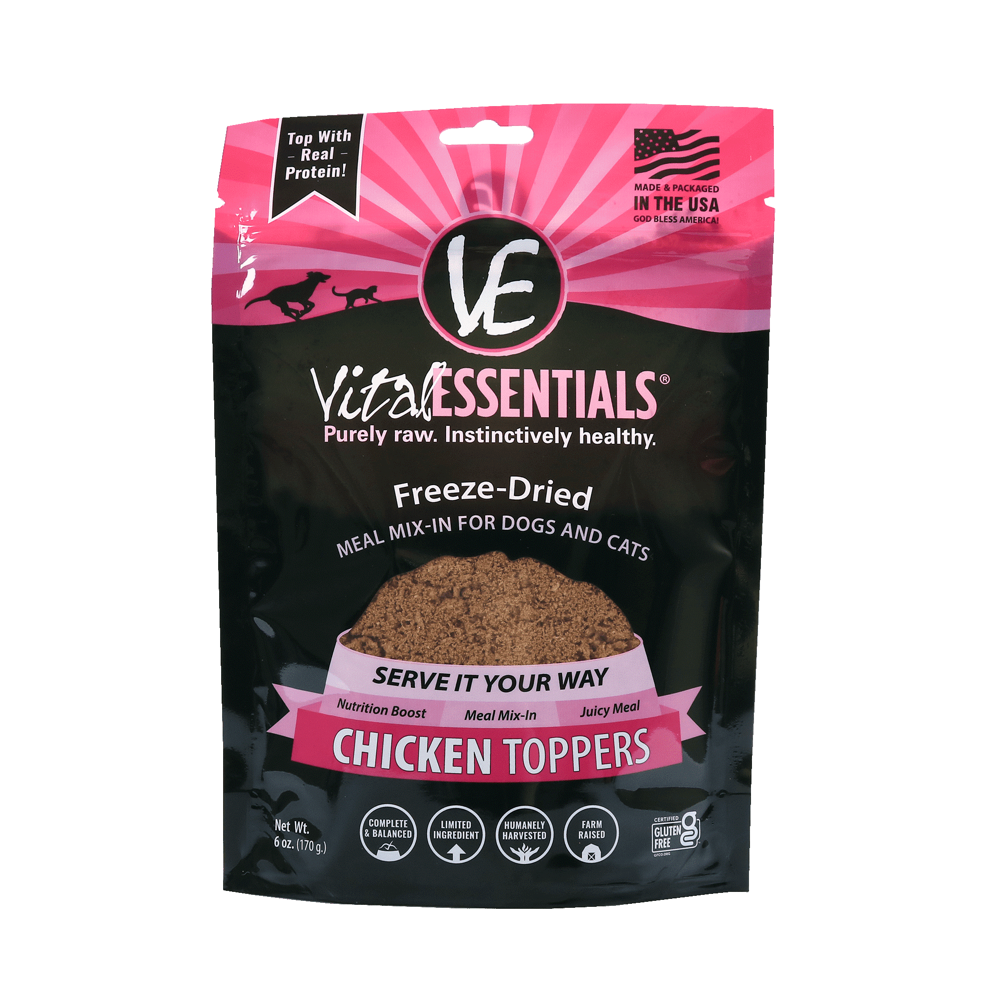 Vital Essentials Chicken Topper 6oz Molly's Healthy Pet Food Market