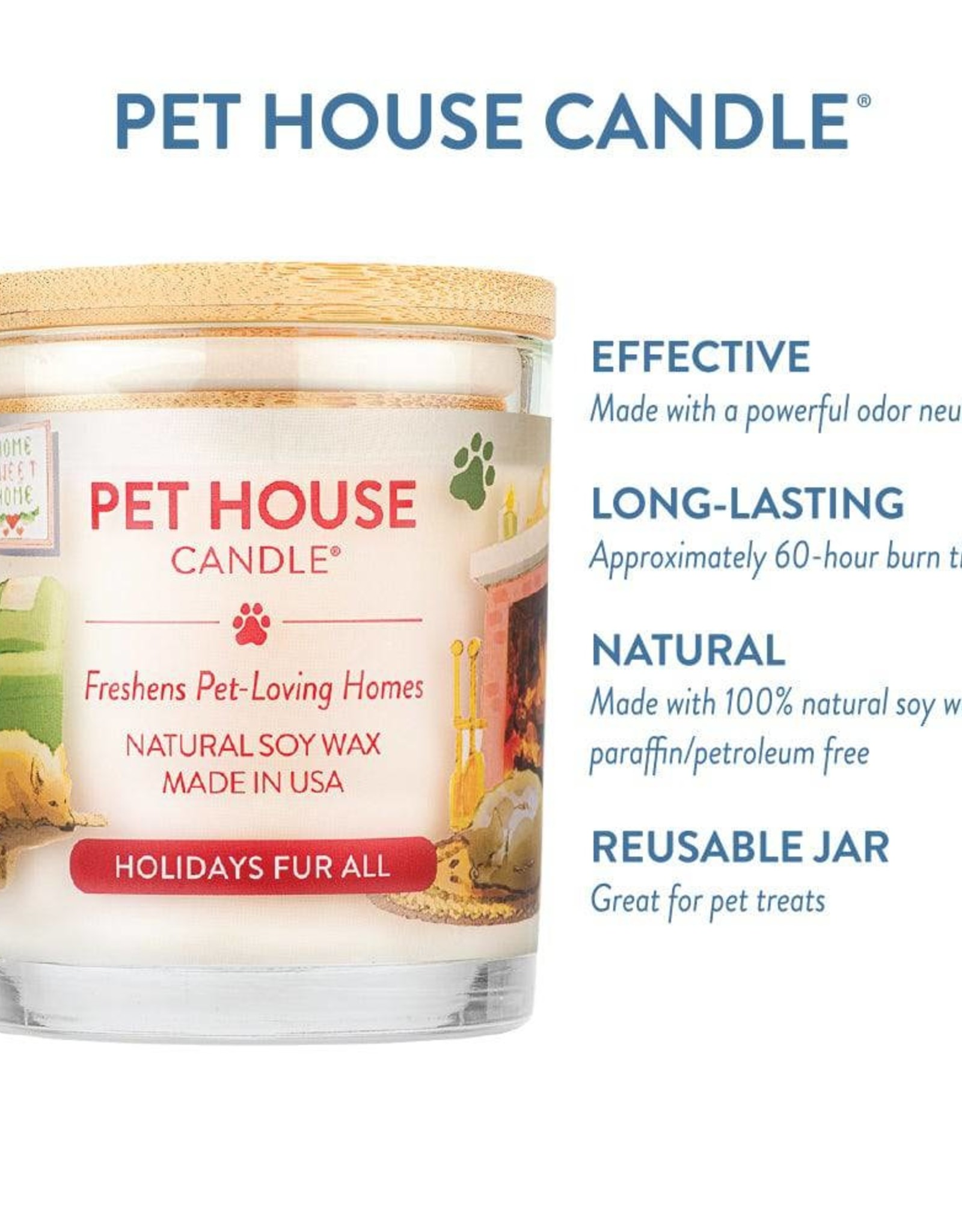 Pet House Holidays Fur All Candle