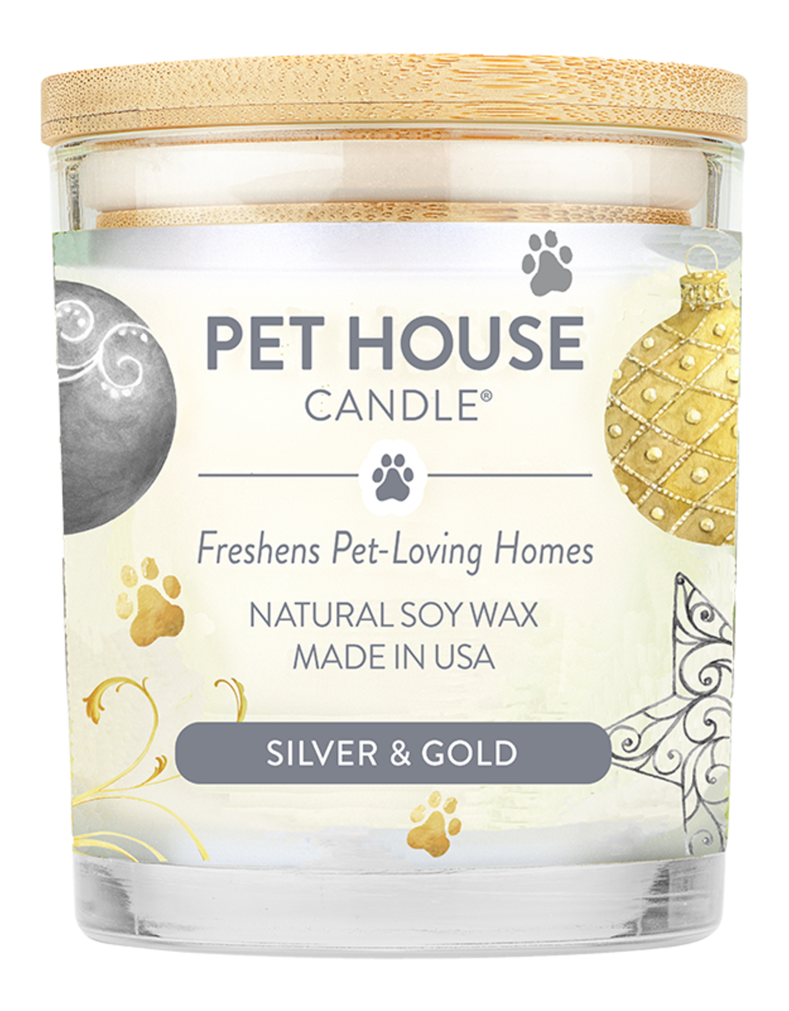 Pet House Pet House Silver & Gold Candle