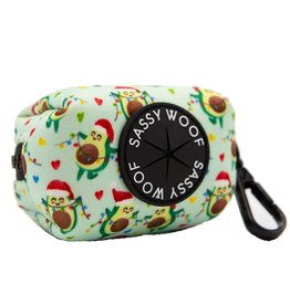 Sassy Woof Holiday Jingle Bell Guac Waste Bag Holder